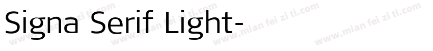 Signa Serif Light字体转换